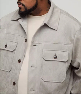 Custom Streetwear 100% Polyester Oversized Plain <strong>Button</strong> <strong>Functional</strong> Pockets Plaid Men's Long Sleeve Casual Shirts - Product Image 1