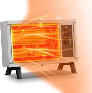 Chauffage radiant infrarouge Konwin BY1201, thermostat électrique réglable, chauffage d'appoint portable, chauffage au quartz d'intérieur avec poignée - Product Image 2