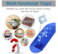 Moule à glaçons carrés en silicone écologique à 160 cavités pour la fabrication de glaces DIY, petite capacité, vente en gros