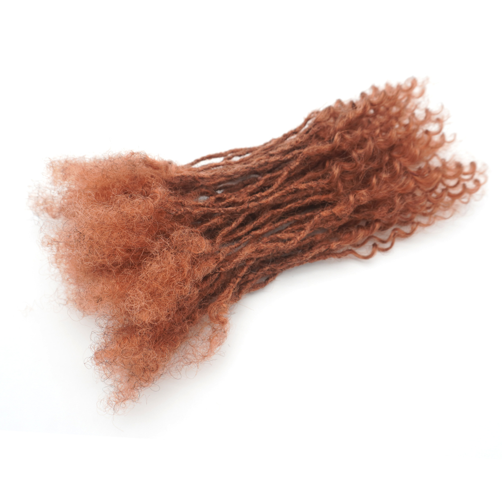 KAMA Sisterlocks with Curly Tips 100% Human Hair Permanent Interlocked Micro Dreadlock Extensions Detail Section 3