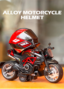 Die Cast hợp kim mini xe máy xe Mũ bảo hiểm Collectible - <span class=keywords><strong>1</strong></span>:64 quy mô có thể tháo rời tay đua đồ chơi - Product Image 6