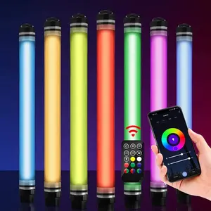 Luxceo P7RGB Pro Waterdichte IP68 Buis Draagbare Handheld Oplaadbare Fotografie Verlichting 360 Photo Booth Led Video Licht