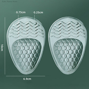 Coussinets anti-usure en gel pour l'avant-pied, semelles antidérapantes pour talons hauts, coussinets de soin des pieds soulageant la douleur avec massage par particules pour sandales - Product Image 4