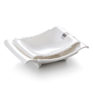 Plato de Melamina Yangge A8, Forma Irregular, Color Blanco, Resistente a Caídas, para Hotel, Fiestas, Postres, Sushi - Product Image 1