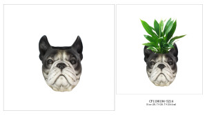 <span class=keywords><strong>Maceta</strong></span> Decorativa de Resina con Forma de <span class=keywords><strong>Cabeza</strong></span> de Bulldog, Accesorios para el Hogar, Alta Calidad, Gran Venta - Product Image 2