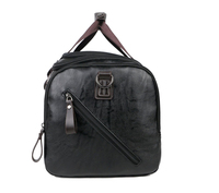Bolsa de Viaje de Cuero PU Negra, Grande, de Lujo, Resistente al Agua, con Compartimento para Zapatos, para Hombre, 2026 China