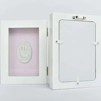 Nouveau-né bébé cadeau bébé pied impression triptyque cadre Photo ensemble avec tampon encreur pour cadeau