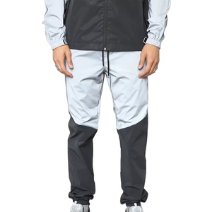 Survêtement Personnalisé de Couleur Contrastée Brodée Veste Zippée Jogger Ensemble Pantalon de Survêtement en Nylon Survêtements Coupe-Vent Pour Hommes - Product Image 5