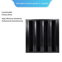 Filtro de Placa Tipo V H13, Tejido No Tejido, 4 Secciones, 0.3m, Porosidad 99.99%, Dimensiones Personalizables para HVAC