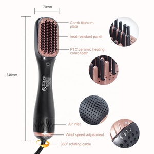OEM Tùy Chỉnh Bán Buôn Nhãn Hiệu Riêng Hot Comb Điện 1200 Wát Máy Sấy Tóc Bàn Chải Chuyên Nghiệp Tóc Ép Tóc 3 Trong 1 Hot Air Brush - Product Image 6