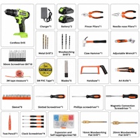 Nouvelle perceuse à percussion sans fil OEM, directement de l'usine, 35 N.m, double vitesse, 10 mm, kit d'outils électriques pour bois et béton