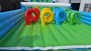Parcours d'obstacles gonflable modulaire géant commercial en PVC 0,55 mm pour événements de course 5K, jeux, château gonflable et toboggan à louer en Europe, modèle DFRL - Product Image 4