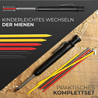 Crayon de menuisier pour chantier de construction Stylo marqueur professionnel pour trous profonds avec 7 fils