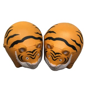 Stress Ball Manufacturer Tiger PU Foam Stress Balls Animal Themed Promotional Toys for Stress Relief