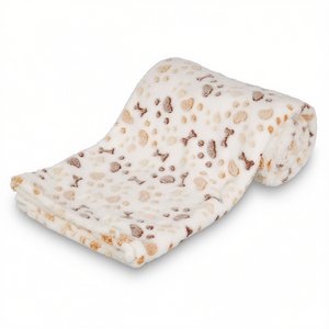 Manta para Mascotas Lingo, 150 x 100 cm, Blanca Beige, Forro Polar Suave, Cubrecama para Perros y Gatos - Product Image 3