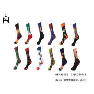 Calzini alla moda a metà polpaccio 37-45, confezione mista per uomo e donna - Product Image 1