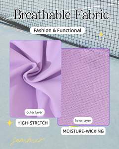 Conjunto de Falda Deportiva para Niñas, Shorts de Yoga Cómodos, Alta Elasticidad, Transpirables, para Correr, Fitness, Tenis, Ropa Deportiva - Product Image 5