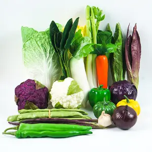 Verduras artificiales de alta calidad, decoración de Pascua para el hogar, decoración de verduras de plástico, verduras artificiales de Pascua