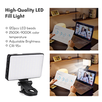 Portable RGB téléphone portable Selfie lumière de remplissage Dimmable LED lumière vidéo pour Smartphone caméra lumière prise Photo Studio kits ST120