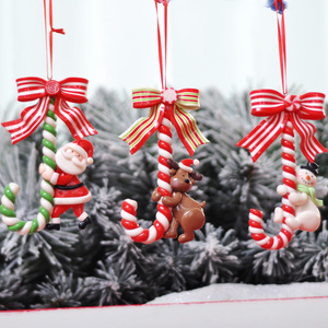 Nueva Decoración <span class=keywords><strong>Navideña</strong></span>, Pequeño Colgante de Bastón de Caramelo, Adornos y Suministros para Navidad - Product Image 1