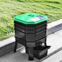 Poubelle rectangulaire à vers engrais bricolage ferme vers de terre composteur vermicomposteur tour à fumier de grande capacité
