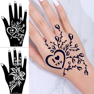 Stencil per Tatuaggi Temporanei Stile Europeo e Americano, Impermeabili, Modelli di Henné Indiano, Stencil per Tatuaggi Fai-da-Te Dipinti a Mano - Product Image 4
