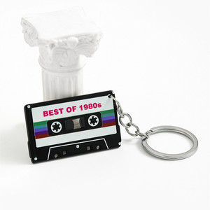 Porte-clés créatif en acrylique rétro en forme de cassette musicale, personnalisé, pour voiture, sac, accessoire, pour <span class=keywords><strong>audiophile</strong></span> et fan de musique - Product Image 2