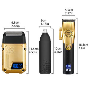 Tondeuse à mouvement alternatif pour le nez, <span class=keywords><strong>la</strong></span> nuque et <span class=keywords><strong>la</strong></span> <span class=keywords><strong>barbe</strong></span> - Rasoir électrique à grille avec chargement USB pour usage domestique et en camping-car - Product Image 2