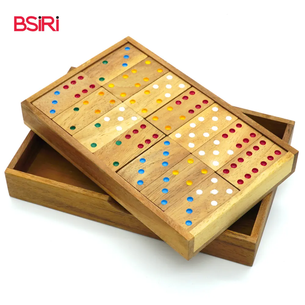 Double-Six Dominoes Holzkiste L Umwelt Produkt Puzzle OEM Bestseller Holz Thailand Produkt Enjoy Party