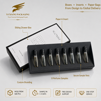 Boîte d'emballage personnalisée pour flacon de parfum vide avec insert en papier, coffret cadeau pour échantillons de parfum, provenant d'un fabricant d'emballages inodores
