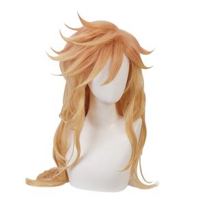 Vente en gros de perruque <span class=keywords><strong>Douma</strong></span> Demon Slayer Cosplay 80cm de long perruque de cheveux synthétiques bouclés dorés Anime Peluca résistant à la chaleur pour la fête - Product Image 3
