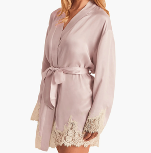 Robe en satin de haute qualité pour femmes, robe de chambre en dentelle, kimono de luxe, nuisette élégante, pyjama <span class=keywords><strong>femme</strong></span>, robes de bain sexy, vêtements de nuit pour femmes - Product Image 3