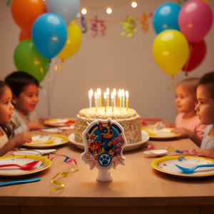 Bougie d'anniversaire Paw Patrol 7,5 cm, accessoire de décoration de gâteau, lot de 2 - Product Image 3