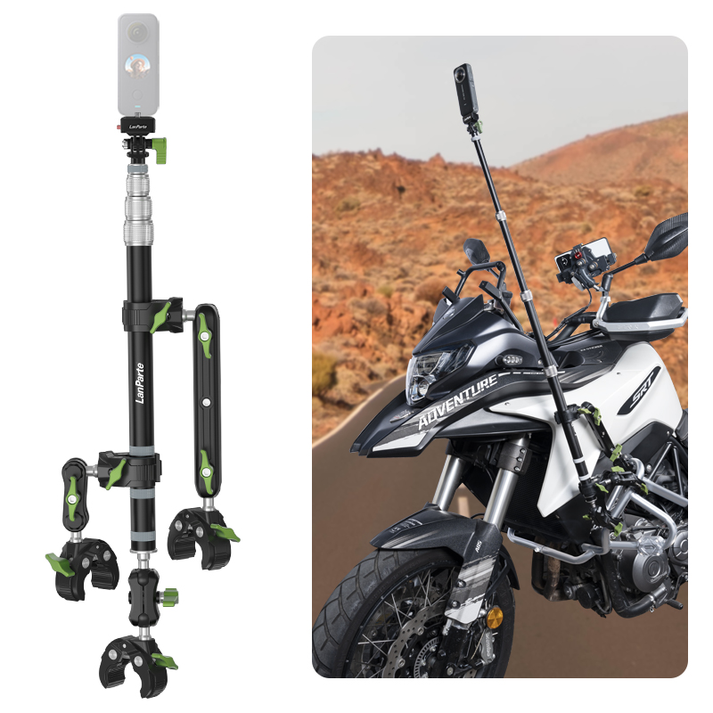Gopro Aluminum Alloy 360 Rotating Selfie Stick Mount Kit for