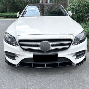 สปอยเลอร์กันชนหน้ารถยนต์สำหรับ Mercedes-Benz E-Class W213 E260 E300 E43 AMG 2016-2020 สีดำเงา ใบสปอยเลอร์ล่าง - Product Image 4
