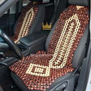 Coussin de siège auto en perles de bois naturel, respirant, rafraîchissant, avec soutien lombaire et massage pour conducteur et intérieur de véhicule - Product Image 5