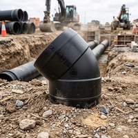 Vente Flash : Coude à électrofusion 45 degrés en SDR11 PE100 HDPE, haute qualité, résistant à la corrosion, directement de l'usine, pour projets de canalisations