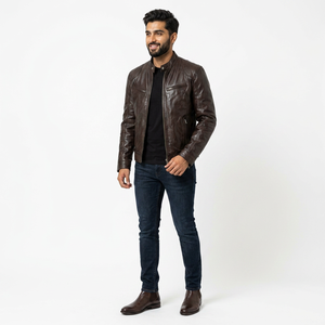 Low MOQ Best Selling <b>Men</b> Fashion Casual Motorcycle <b>Leather</b> <b>Jackets</b> Vintage Linen Lining Large Size Winter Wear Breathable DDP - Product Image 1