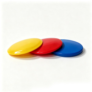 Colorful <b>Plastic</b> Flying <b>Discs</b> Set of 3 for Outdoor Play Unisex Sports Toy Yellow Red Blue - Product Image 1