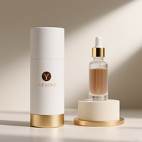 Emballage de parfum de luxe boîtes kraft dorées bouteilles de parfum rondes boîte cadeau tube en papier