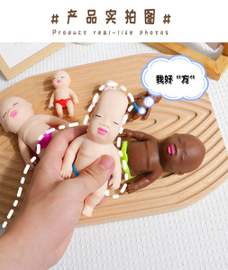 African Baby <b>Doll</b> Slow Rebound Squeeze Toy for Kids Pretend <b>Play</b> Stress Relief Handheld Soft <b>Doll</b> with Colorful Underwear - Product Image 4