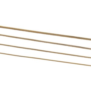 Chaîne serpent ronde en acier inoxydable plaqué 0,9 1,2 1,5 2 mm, accessoires de bijouterie DIY pour la création de colliers - Product Image 5
