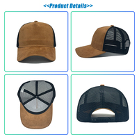 Topi Trucker Jaring Suede Bordir 3D Custom, Model Vintage 5 Panel Terstruktur, Snapback, Produsen Bersertifikasi BSCI