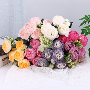 Modern Brilliantart - Ramos de Rosas Artificiales <span class=keywords><strong>Ross</strong></span> Stem de 26 Pulgadas, 2 Capullos de Flor, Tela/Plástico/Alambre de Hierro de Alta Calidad, Larga Duración - Product Image 1