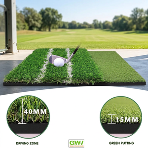 GW (Green World) 5'x4' Outdoor/Indoor <b>Golf</b> Hitting Mats Self-Flattening Layer for Backyard/Driving Range/Simulators Artificial - Product Image 2