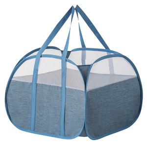 Wholesale 90L Collapsible Strong Black Laundry <b>Hamper</b> Quality Laundry Basket with Handles Easy to Open for Storage Bag - Product Image 2