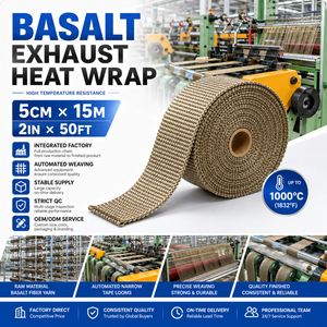 Bande de protection thermique en basalte pour échappement, 5 cm x 15 m, durable, pour tuyaux de course automobile et <span class=keywords><strong>moto</strong></span> - Product Image 5