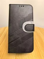 Étui portefeuille fin en PU gaufré tendance avec fente pour cartes pour iPhone 18 17 Air 16 15 14 13 Pro Max Plus