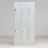 Armoire de chambre autoportante contemporaine en acier, meuble de rangement domestique durable et verrouillable pour l'organisation personnelle