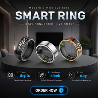 SHR Ring Smart Fitness Tracker Ring mit Bildschirm - Schlankes Design, Fortschrittliche Gesundheitsüberwachung
